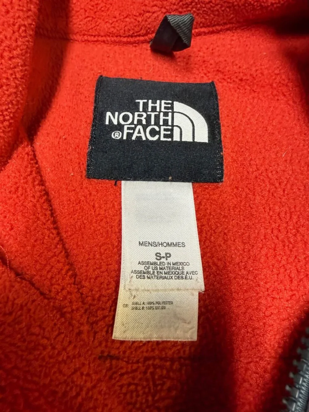 The North Face Men’s Denali Jacket‎ Small Red Gray Fleece EUC